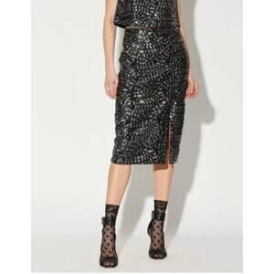 Women's Walter Baker Gatsby Josette Embellished Mesh Pencil Gypsy Skirt size 4